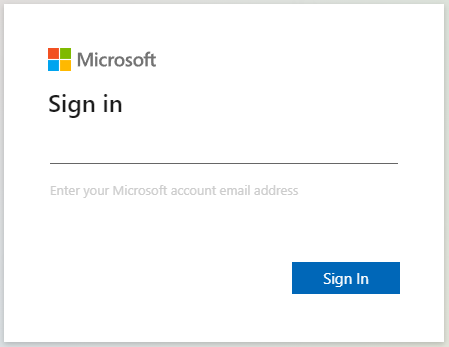 Use your Microsoft account email address to sign in